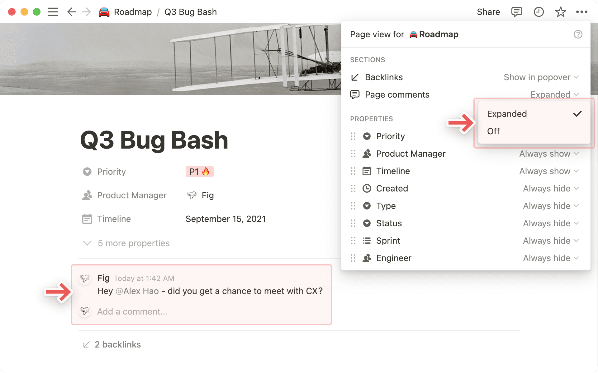 Customize database comments