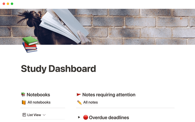 Study dashboard