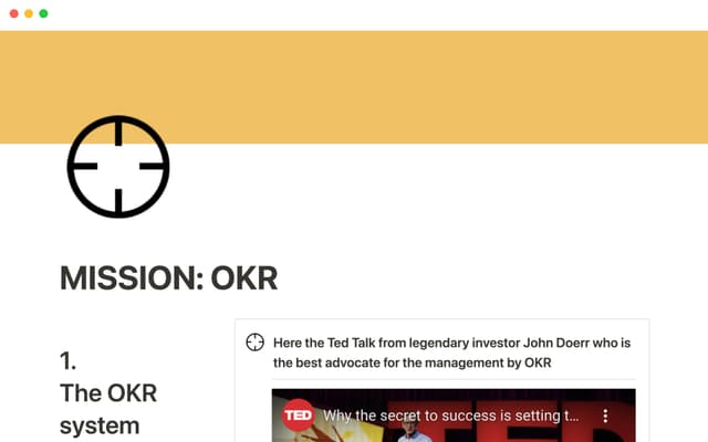 Mission: OKR